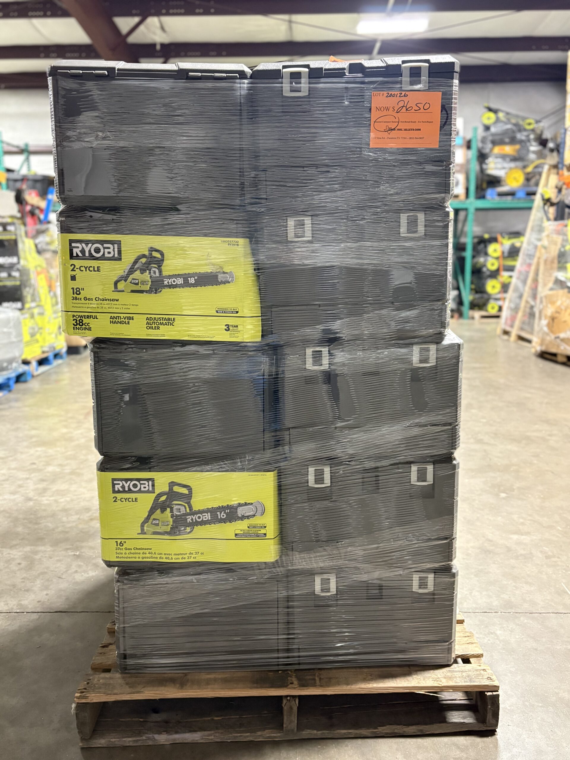 RYOBI CHAINSAW PALLET